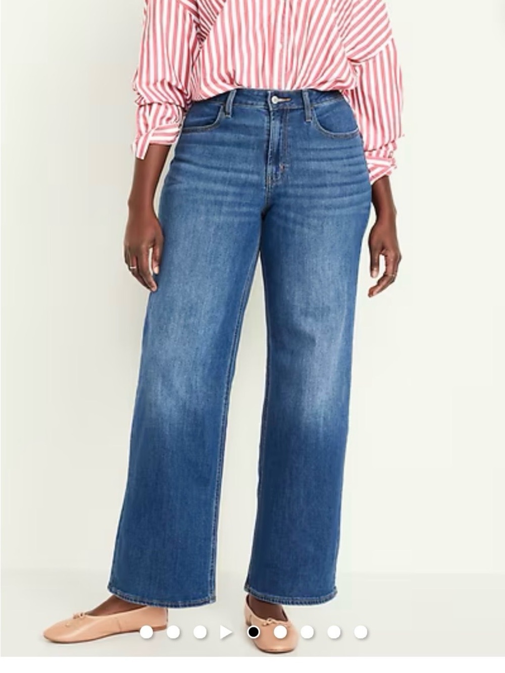 High-Rise Wow Wide Leg Blue Jeans - Women's Classic Denim